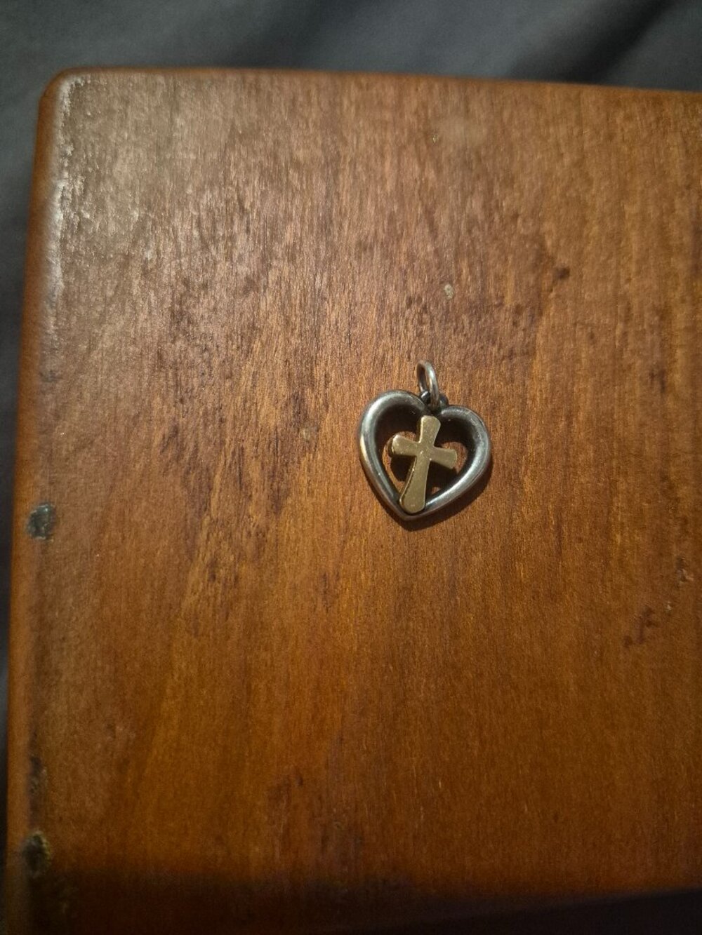 James avery gold/silver heart cross (retired)